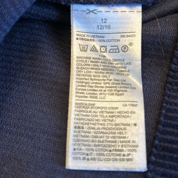 Gap navy blue corduroy zipper front skirt Size 12 EUC - Picture 8 of 8